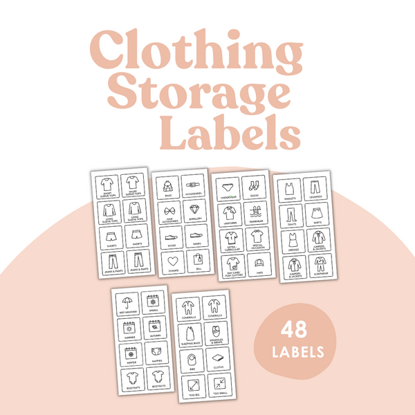 Clothing Storage Labels (wholesale)