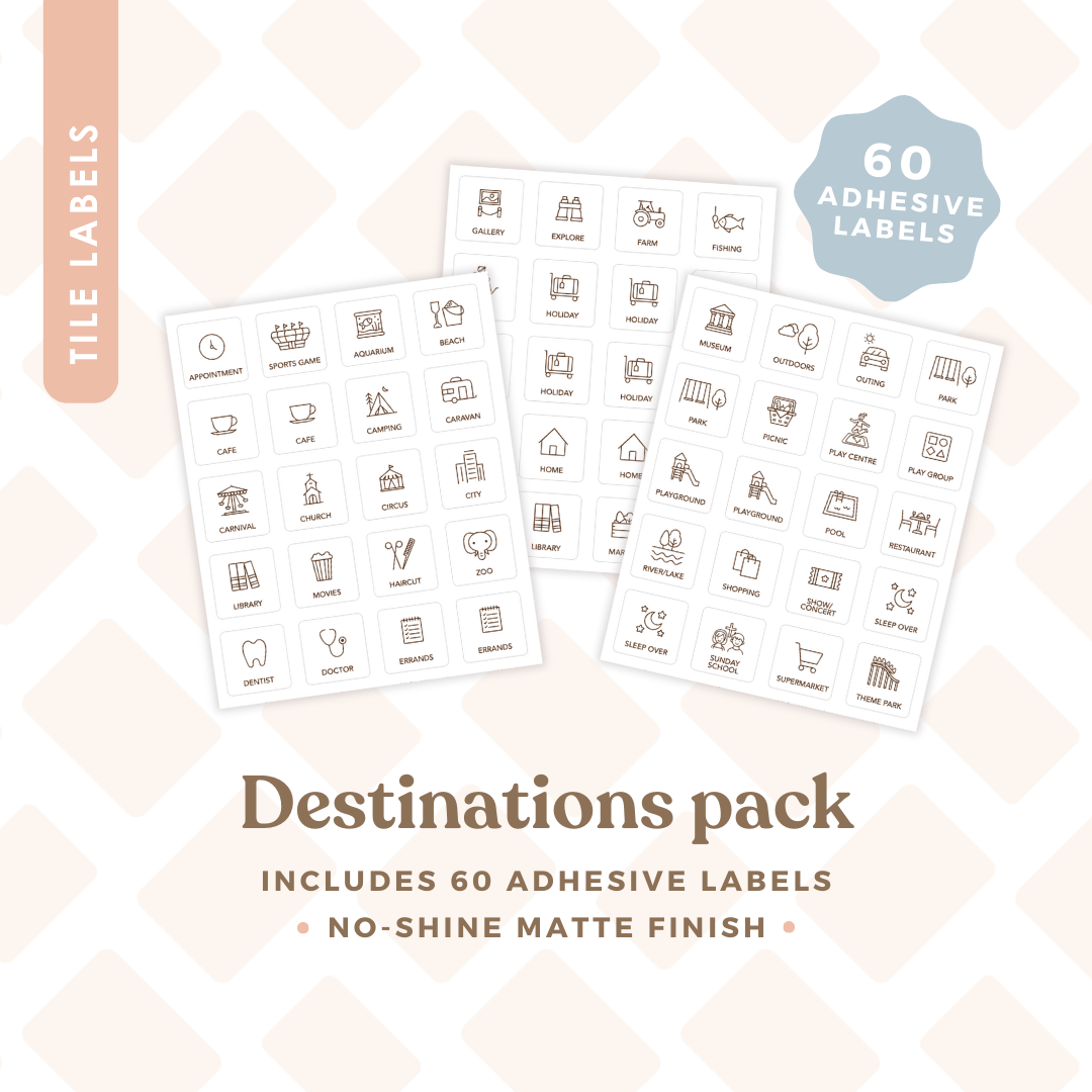 Tile Labels - Destinations Pack – Second Scout