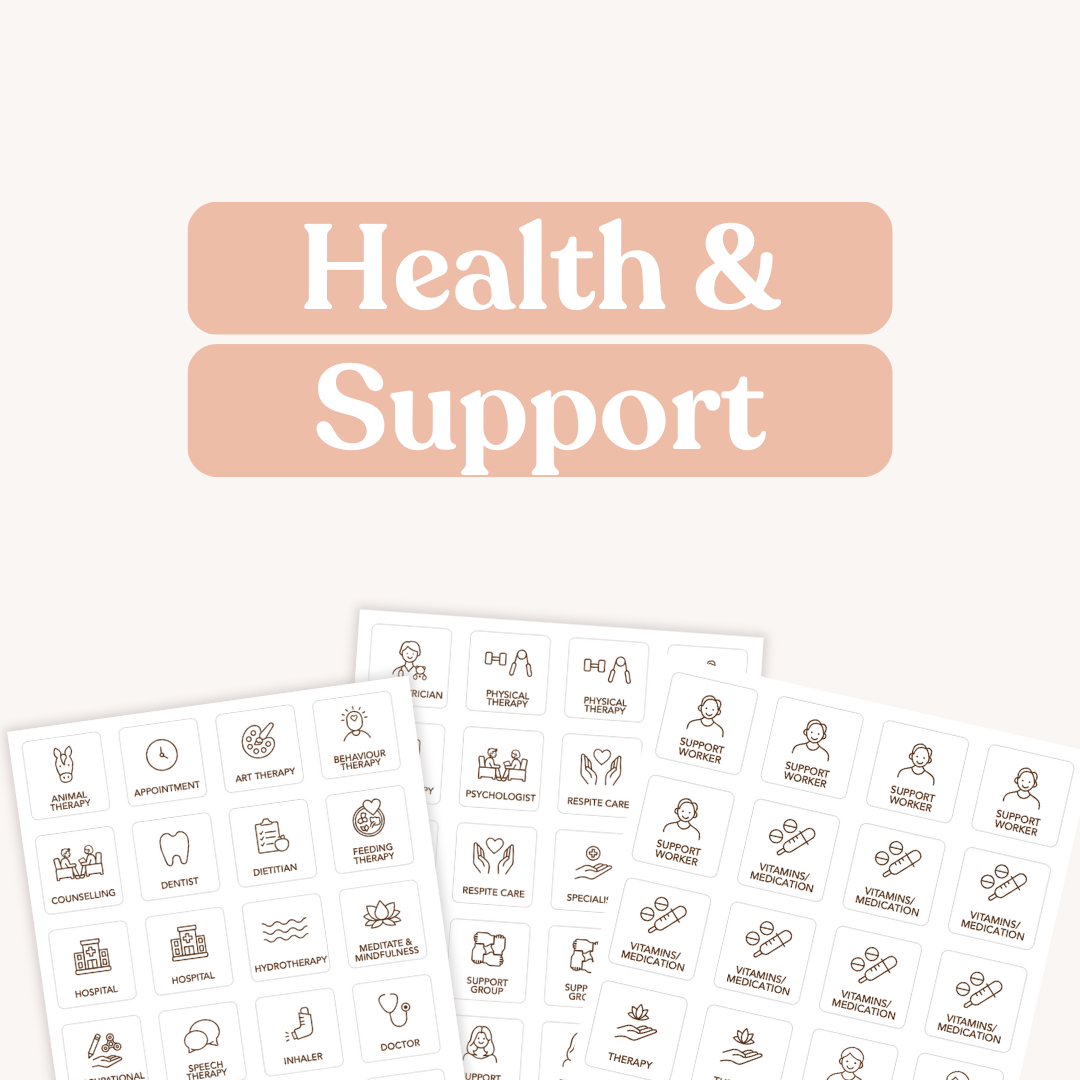 Health Kit Label Text Tile Labels - Health & Support Pack – Second Scout