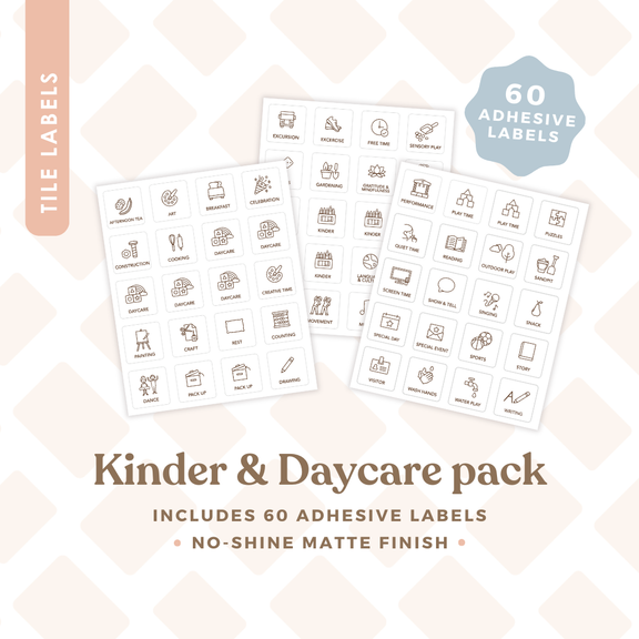 Tile Labels - Kinder & Daycare Pack – Second Scout