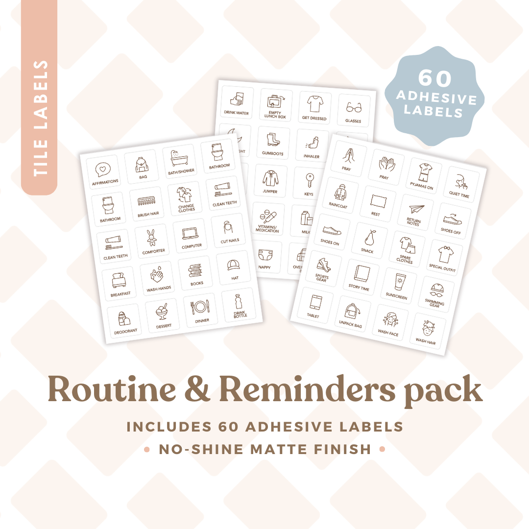 Tile Labels - Routine & Reminders Pack (PRE-ORDER) – Second Scout